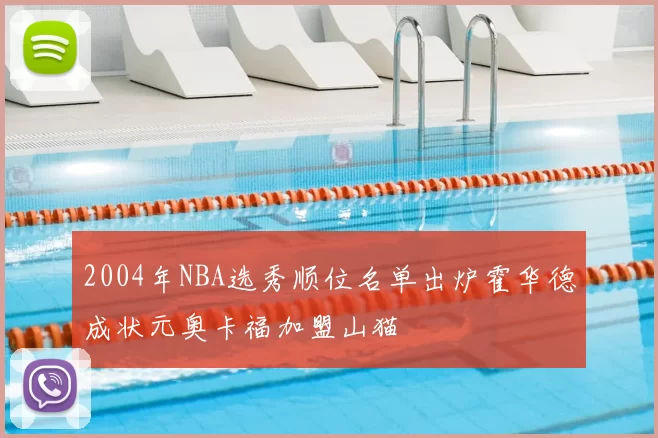 2004年NBA选秀顺位名单出炉霍华德成状元奥卡福加盟山猫